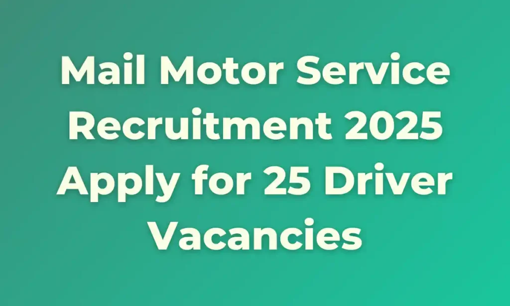 MailMotorServiceRecruitment2025