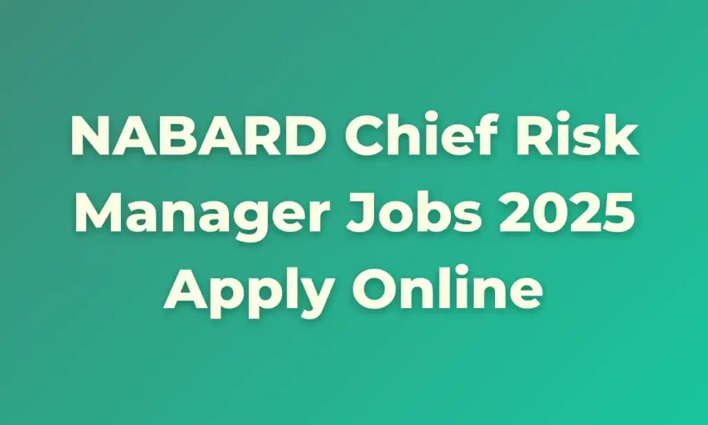 NABARDChiefRiskManagerJob